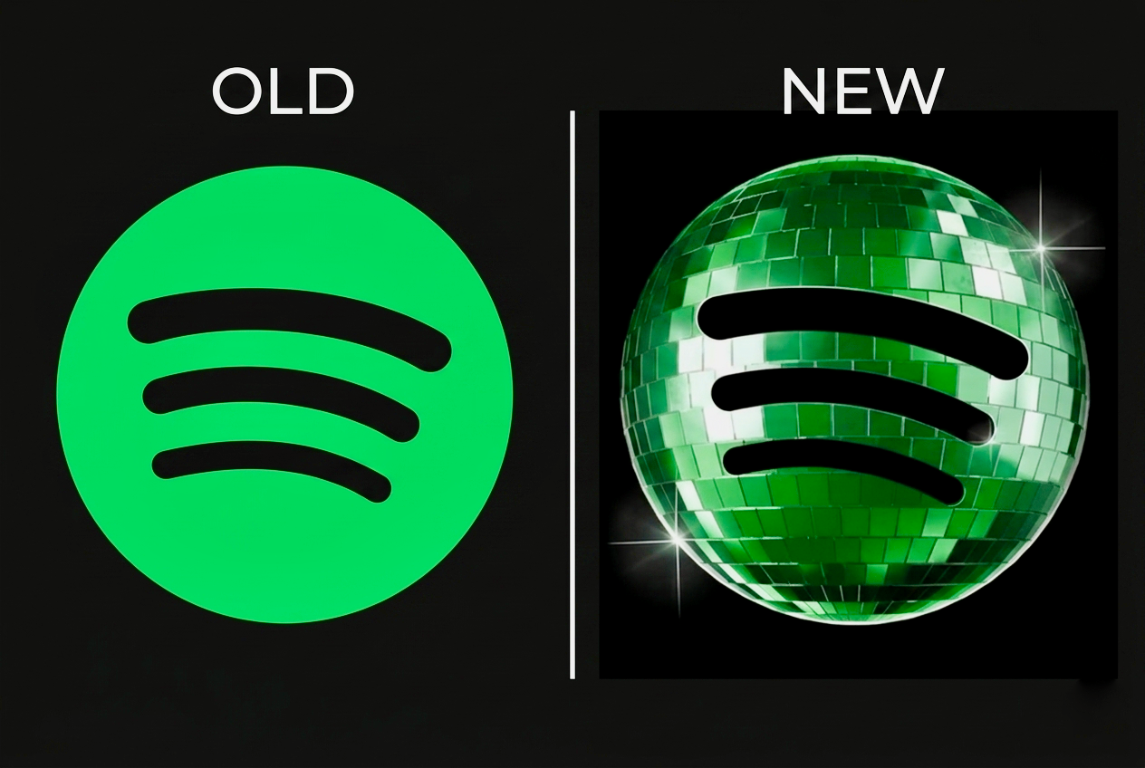 Spotify's disco-ball 20th anniversary app icon